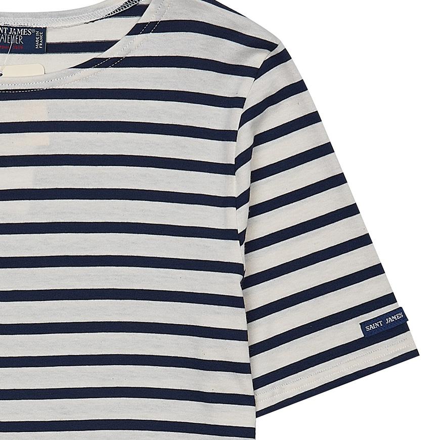 Saint James Unisex Levant T-Shirt 9863 50 ECRU MARINE