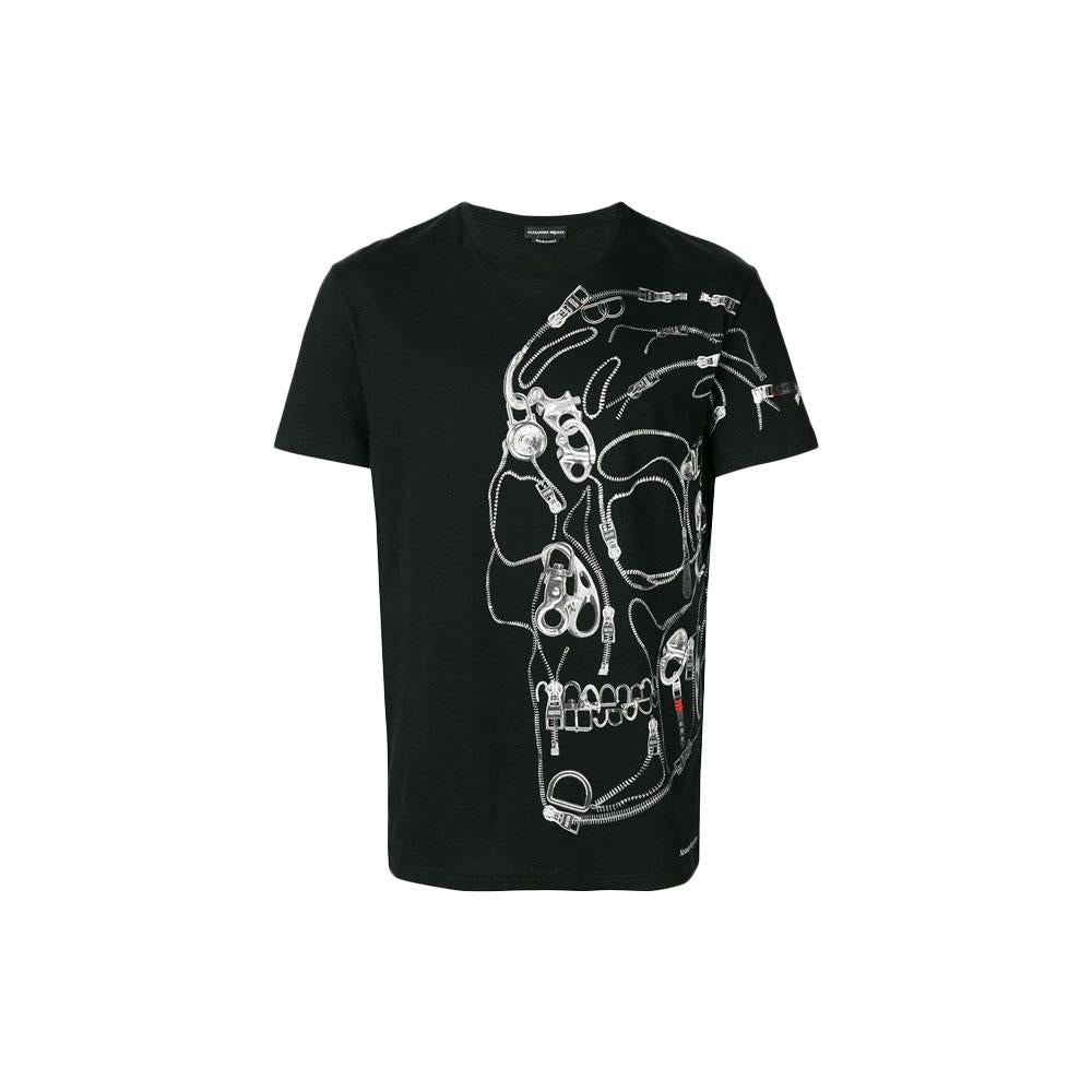 Alexander Mcqueen Black Skull Print Short Sleeve T-Shirt