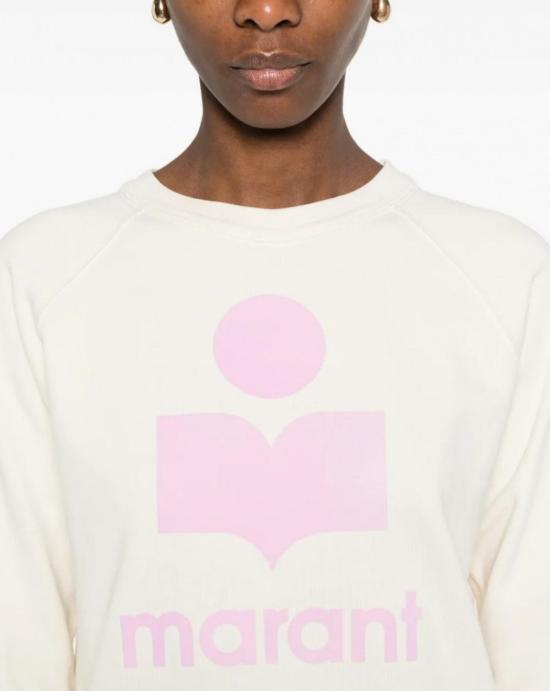 Isabel Marant Ecru Pink Long Sleeve Sweatshirt SW0160 FA D1M04E