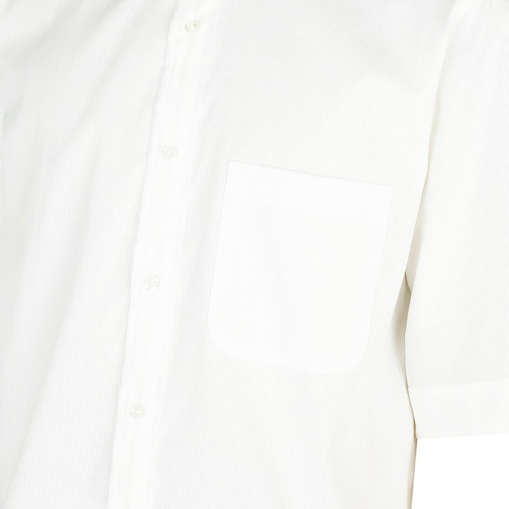 THOM BROWNE Men's White Logo Chest Pocket Long Sleeve Shirt MWS257A 06272 100