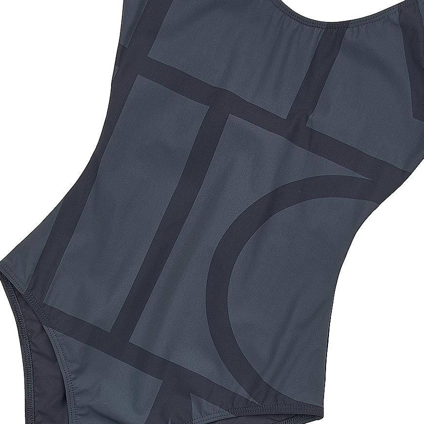 Toteme Monogram Print One-Piece Swimsuit Women’s Black 213842795 925 1