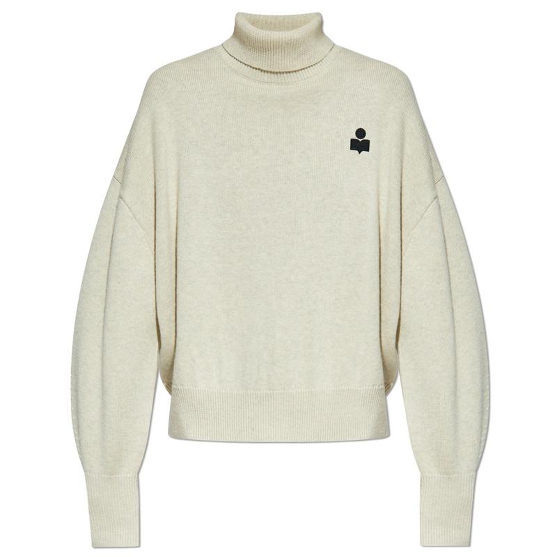 Isabel Marant Nasha Women’s Turtleneck Sweater Ivory Knit