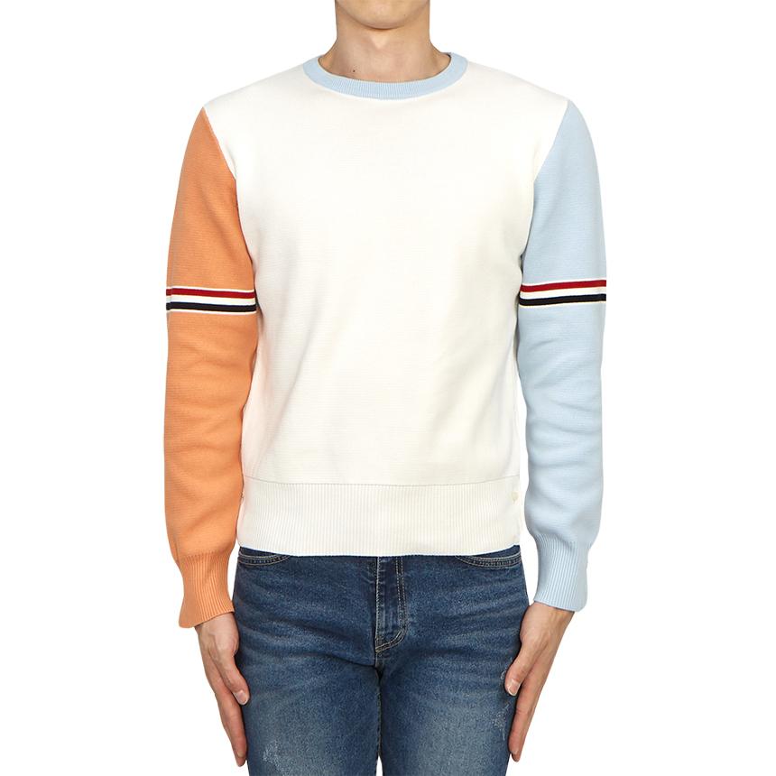 THOM BROWNE Men’s Wool Crewneck Sweater Gray