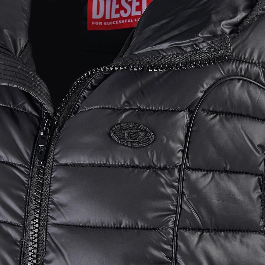 DIESEL Men’s Temple Puffer Vest Black Down Padded Jacket