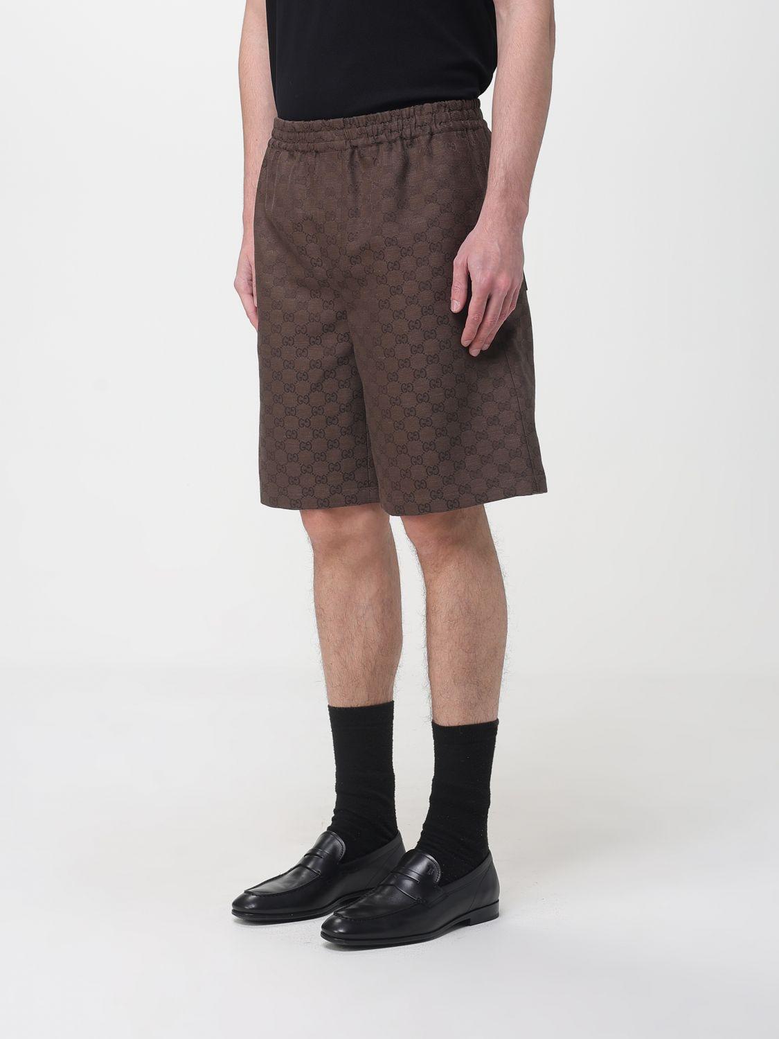 GUCCI Black Cotton Logo Drawstring Shorts