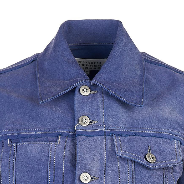 Maison Margiela Stitch Logo Denim Jacket Navy