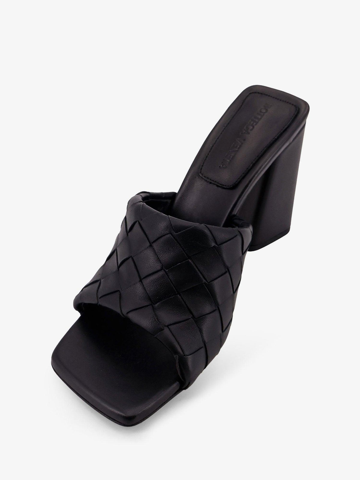 Bottega Veneta Black Leather Strappy Sandals