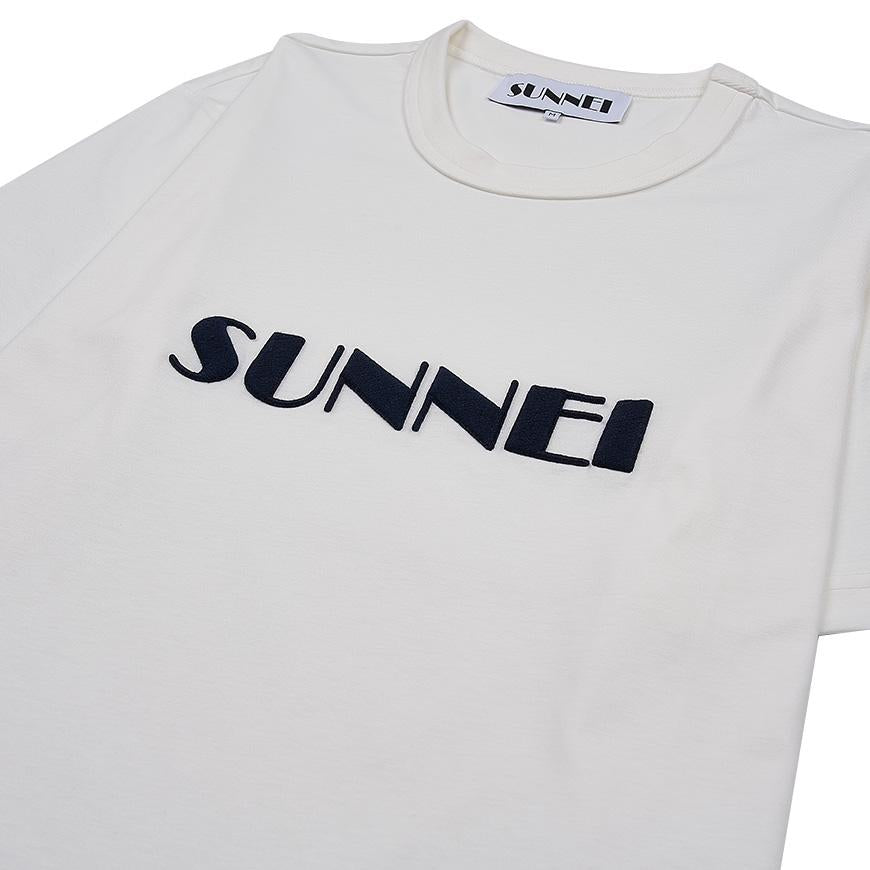 SUNNEI Big Logo Embroidered Short Sleeve T-Shirt for Men