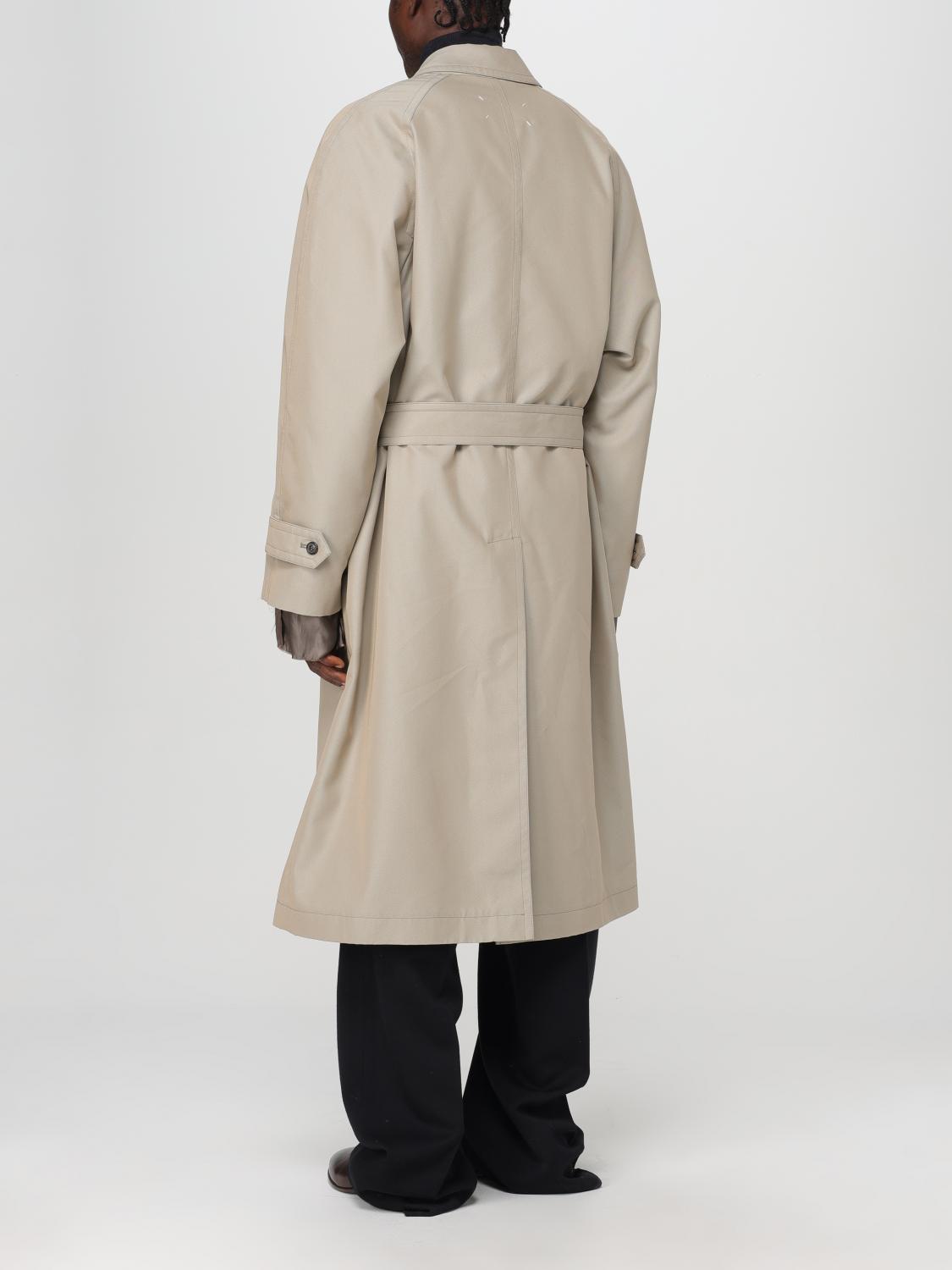 Maison Margiela Beige Cotton Blend Trench Coat for Men