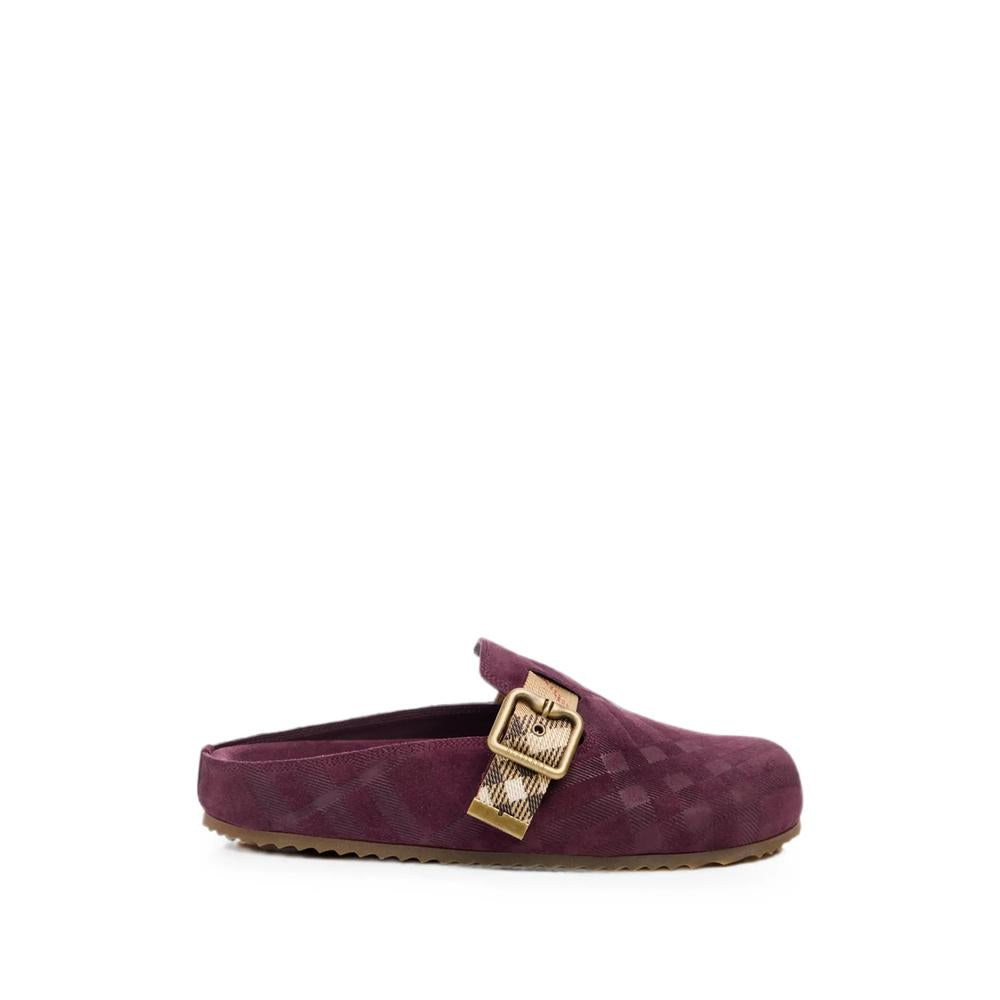 BURBERRY Leather Urchin Mules Slippers Women’s Sandals Black