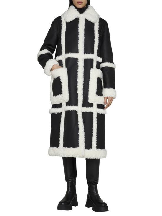 STAND STUDIO Wool Blend Long Coat Women’s Black Coat 61100901089100 DOM