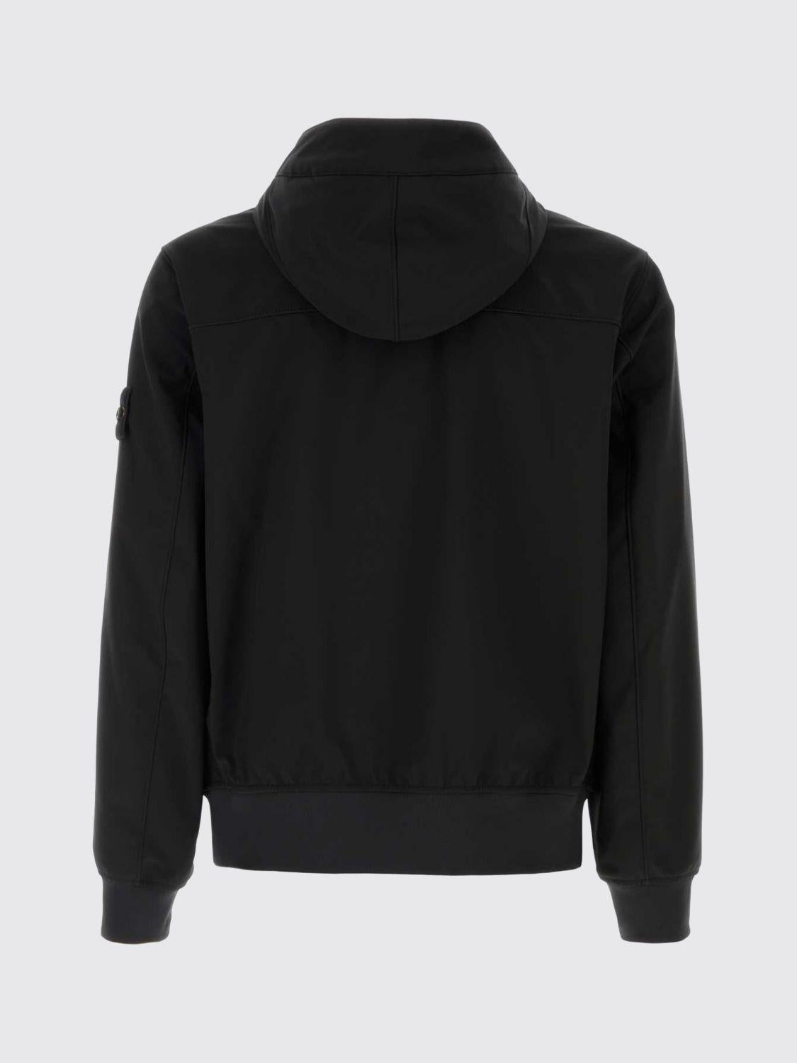STONE ISLAND Black Nylon Bomber Jacket for Men