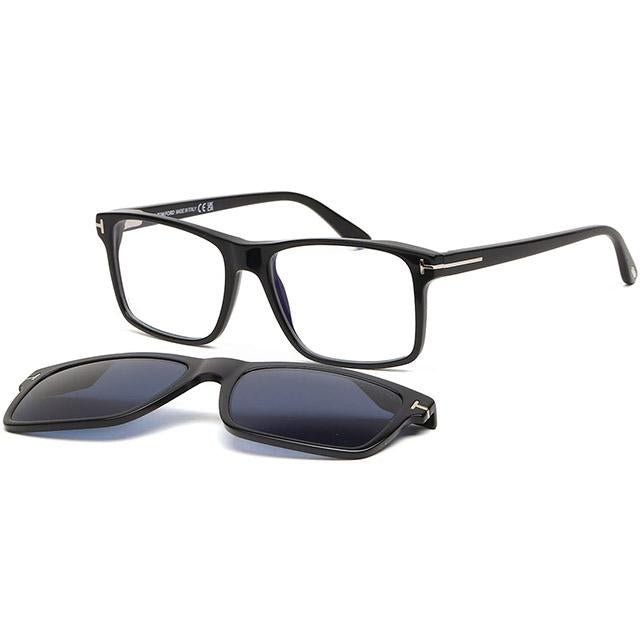TOM FORD Unisex Blue Light Blocking Clip-On Sunglasses Eyeglass Fram TF5682B 001
