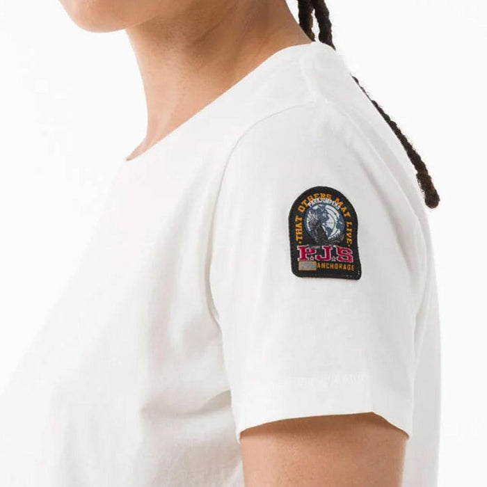 Parajumpers Logo Patch Slim Fit Short Sleeve T-Shirt White