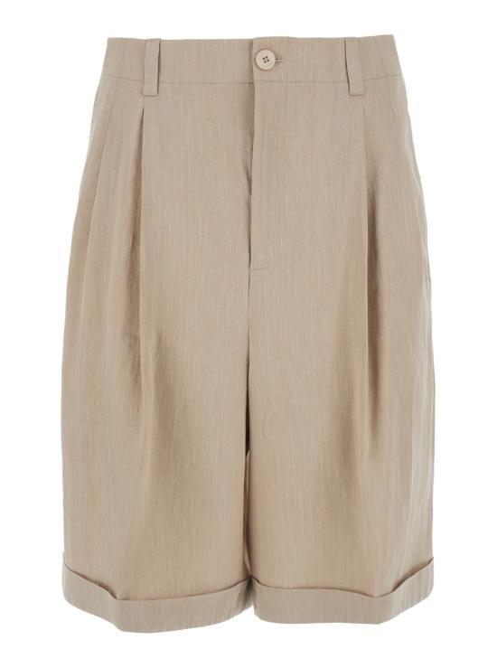 JACQUEMUS Pastro Pleat Bermuda Shorts Beige Men’s SOM00537 AW00738