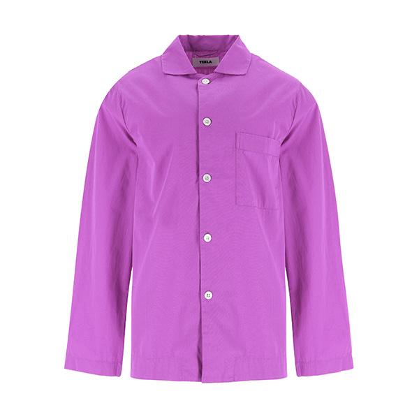 TEKLA Poplin Purple Pink Long Sleeve Pajama Lounge Set