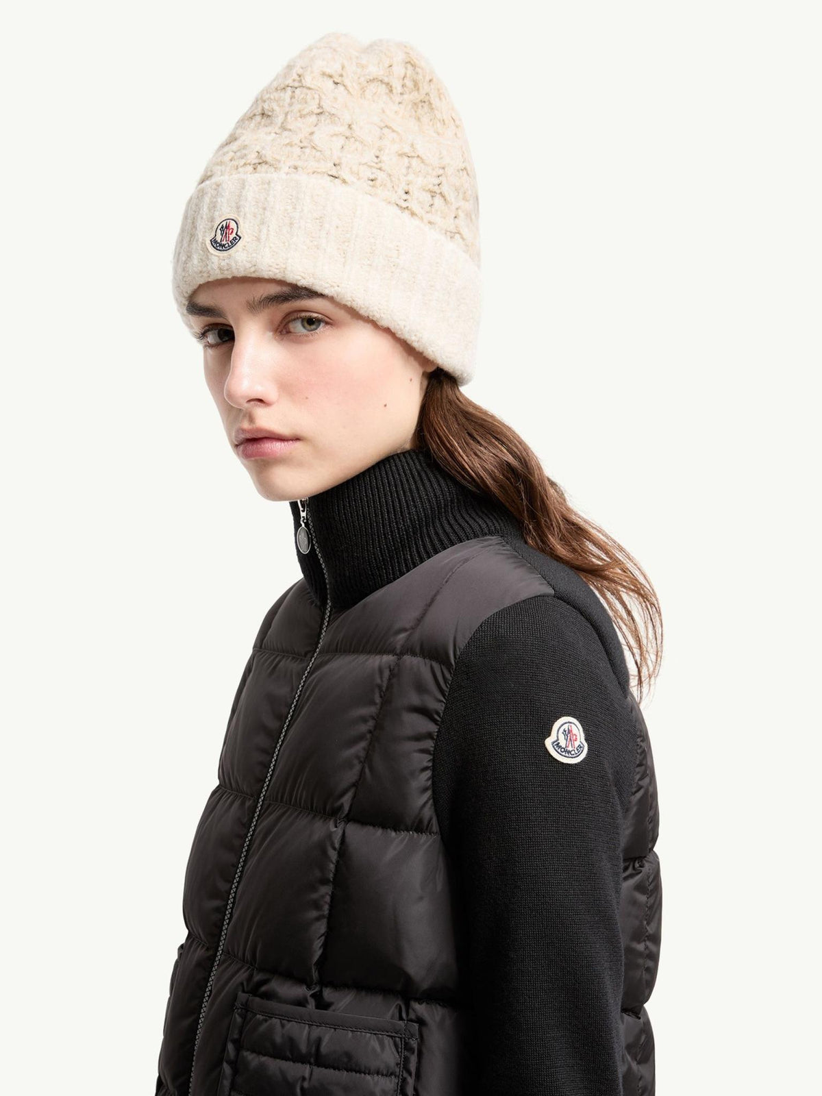 Moncler Black Nylon Bomber Down Jacket