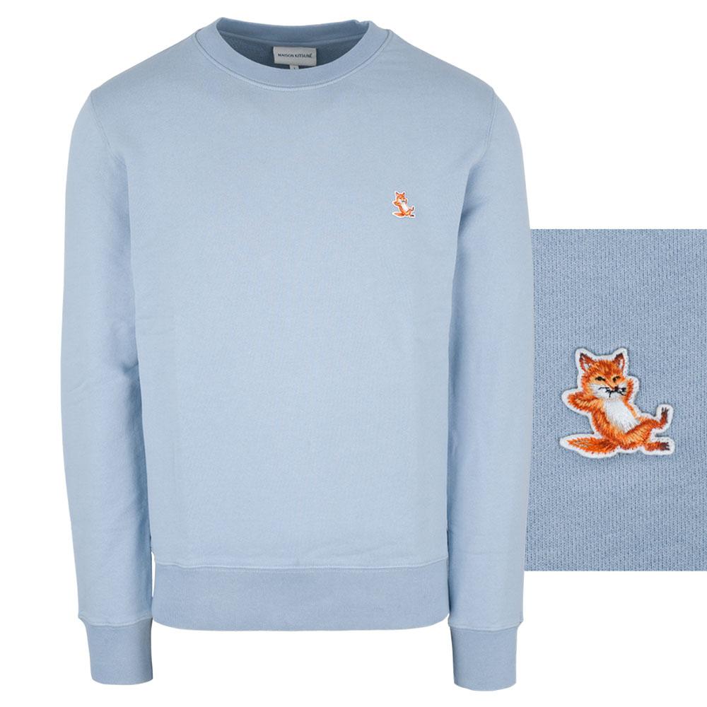 Maison Kitsune Chillax Fox Logo Sweatshirt Navy Cotton Men's