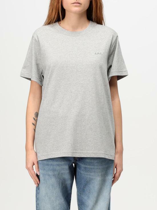 A.P.C. Standard T-Shirt APC Brodee Logo Embroidered Plaid Shirt
