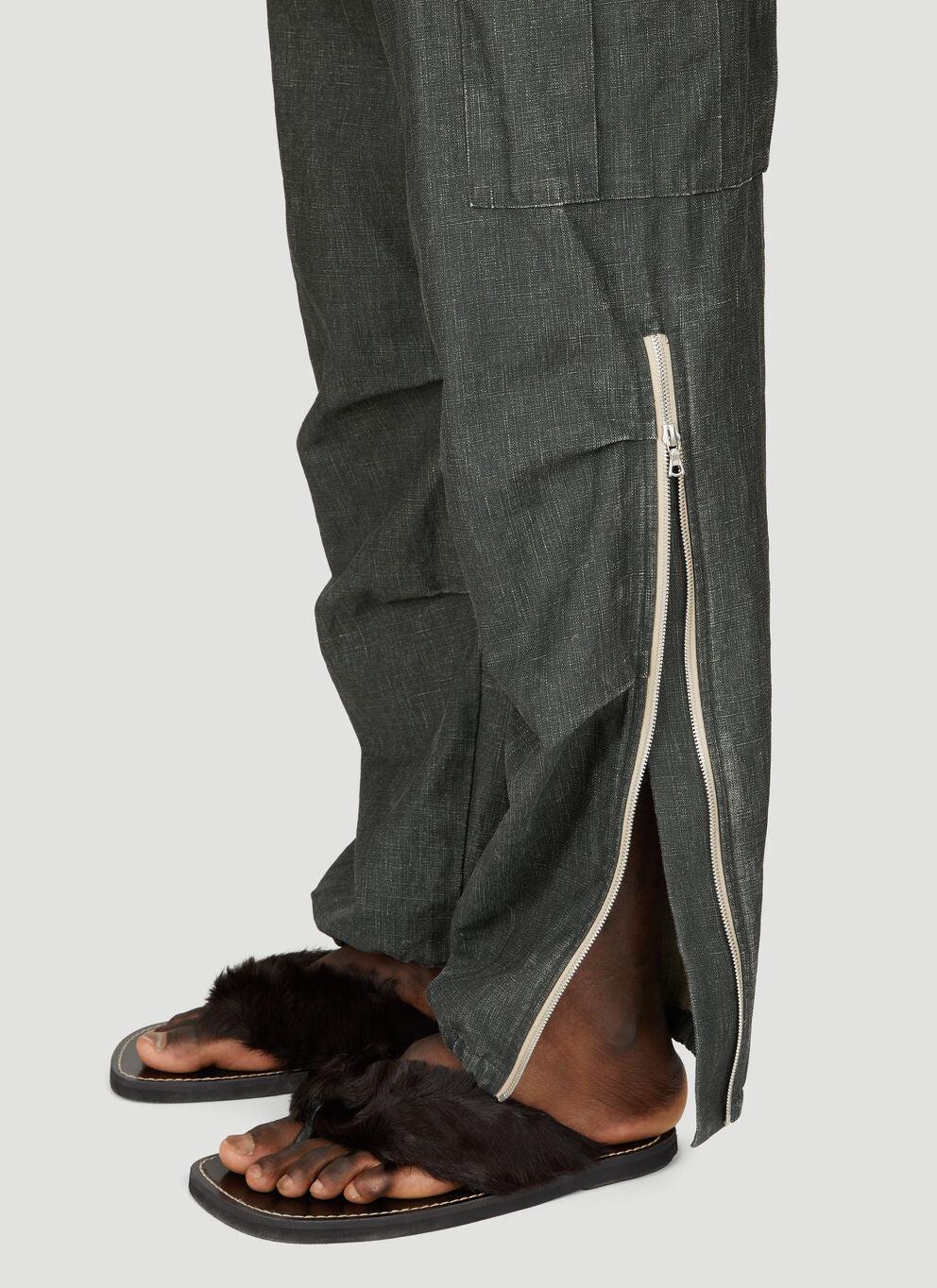 Dries Van Noten Coated Linen Cargo Pants Men’s 241 020944 8372 605