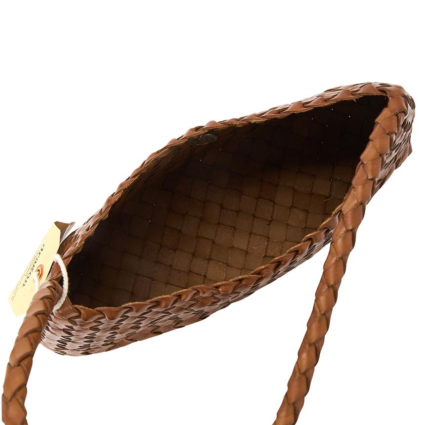 Dragon Diffusion Rosanna Woven Leather Tote Bag for Women 8943 TAN