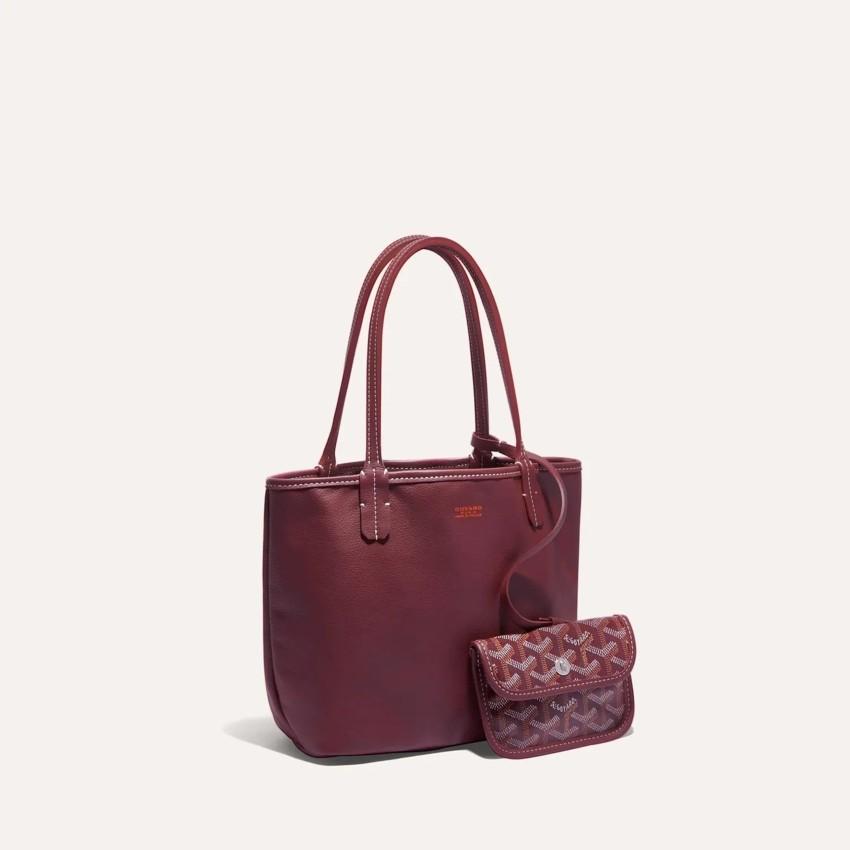 GOYARD Anjou Mini Tote Bag Burgundy Women’s Leather ANJOUSMINCG33 TY33 P