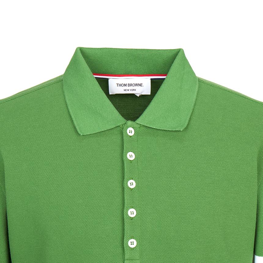 THOM BROWNE Men’s Long Sleeve Polo T-Shirt MJP137G 07976 330