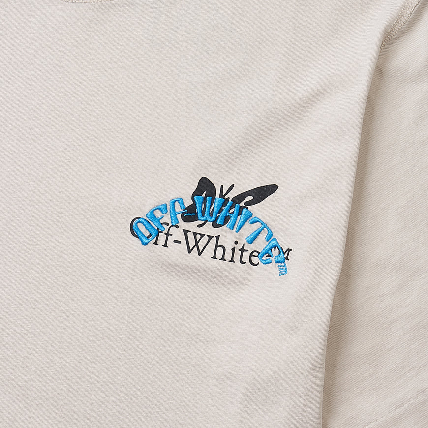 OFF WHITE Butterfly Logo Short Sleeve T-Shirt for Women
