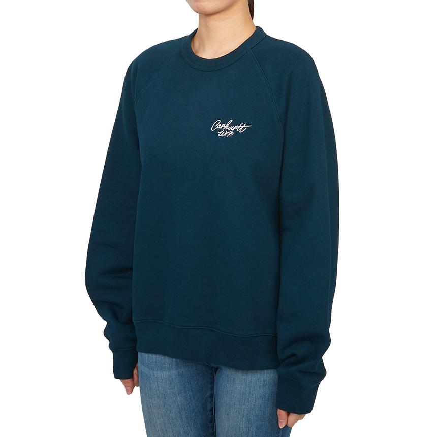 Carhartt Women’s Fleece-Lined Signature Crewneck Sweatshirt I034030 2N3XX
