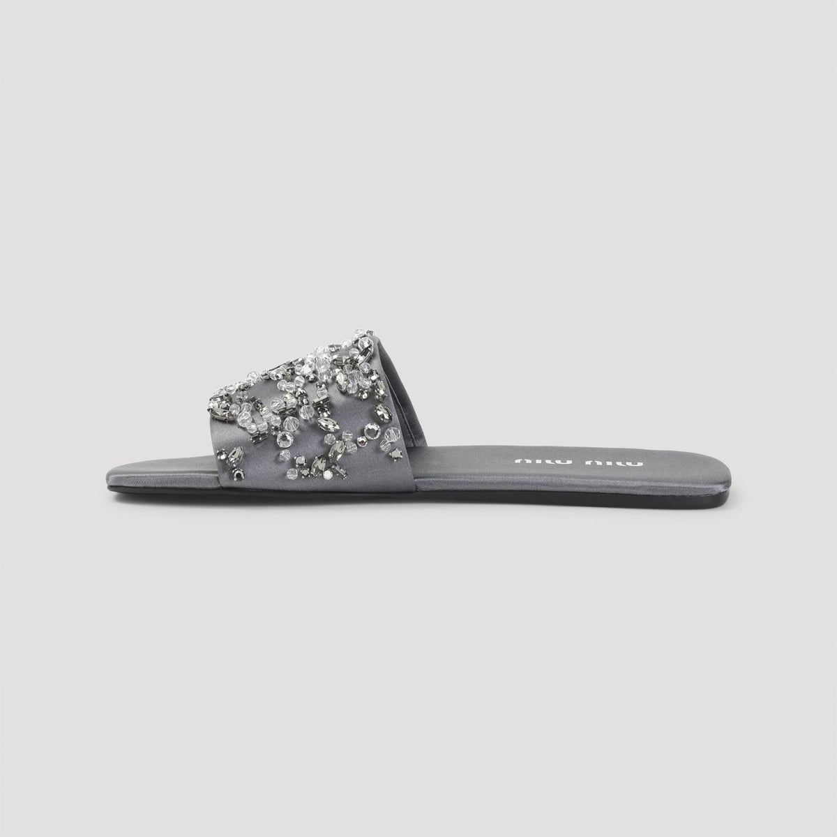 Miu Miu Leather Sandals Women’s Black Slide Sandals