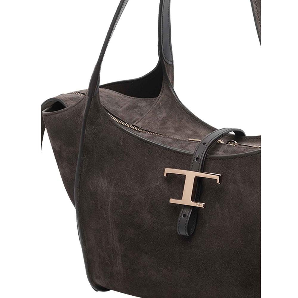 Tods T Timeless Small Tote Bag Beige Leather Handbag