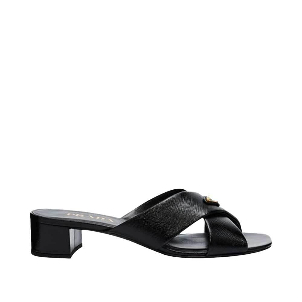 PRADA Triangle Logo Heel Sandal for Women 1XX788 035 F0002