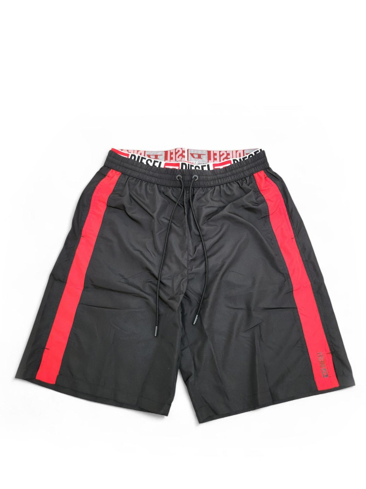 DIESEL Black Red Board Shorts for Men A174530AFBA E3976