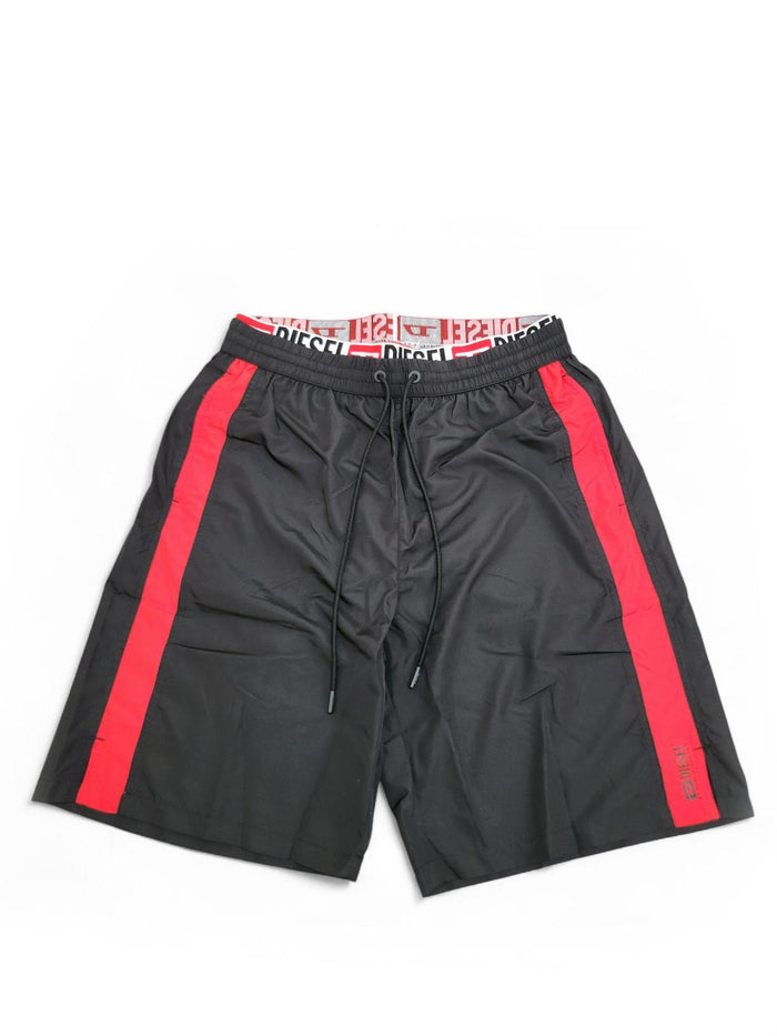 DIESEL Black Red Board Shorts for Men A174530AFBA E3976