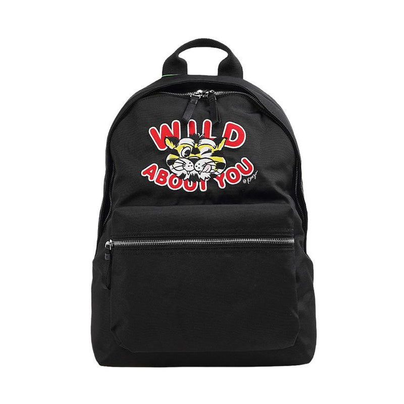 KENZO Wild Tiger Logo Black Backpack for Men