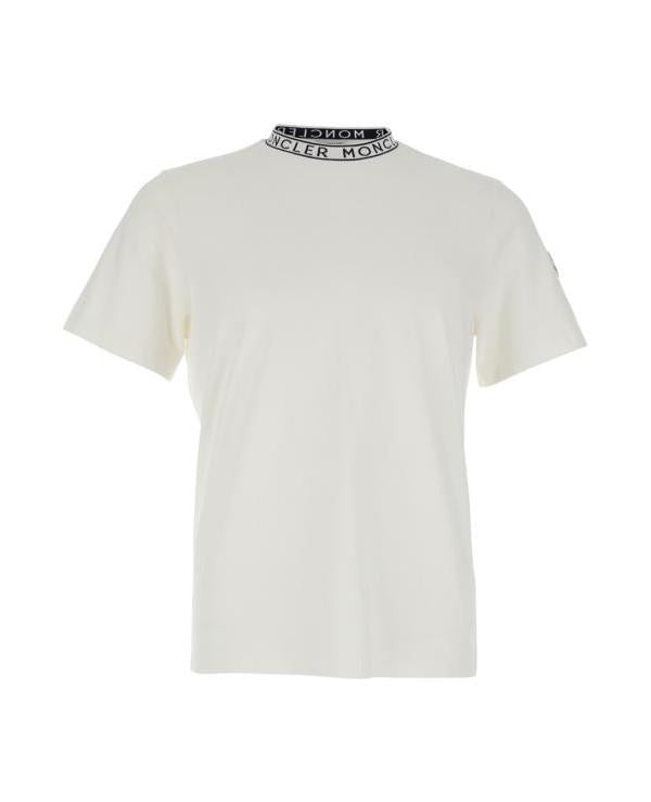 Moncler Logo Trim Cotton T-Shirt