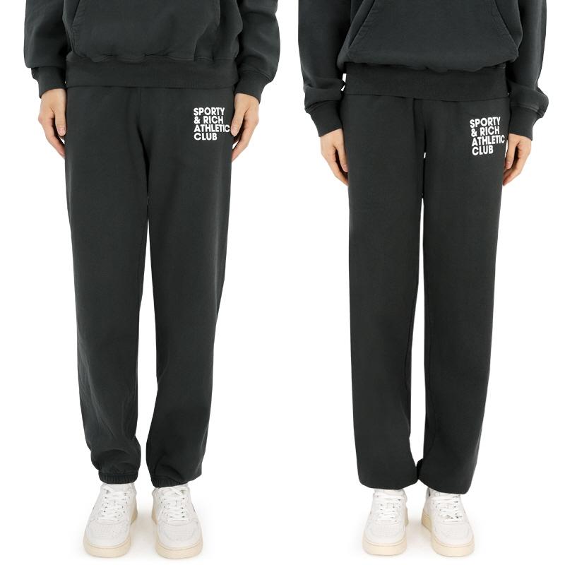 SPORTY&RICH Unisex Exercise Often Jogger Sweatpants Faded Black