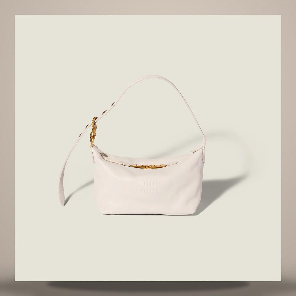Miu Miu Spirit Nappa Leather Shoulder Bag Pink