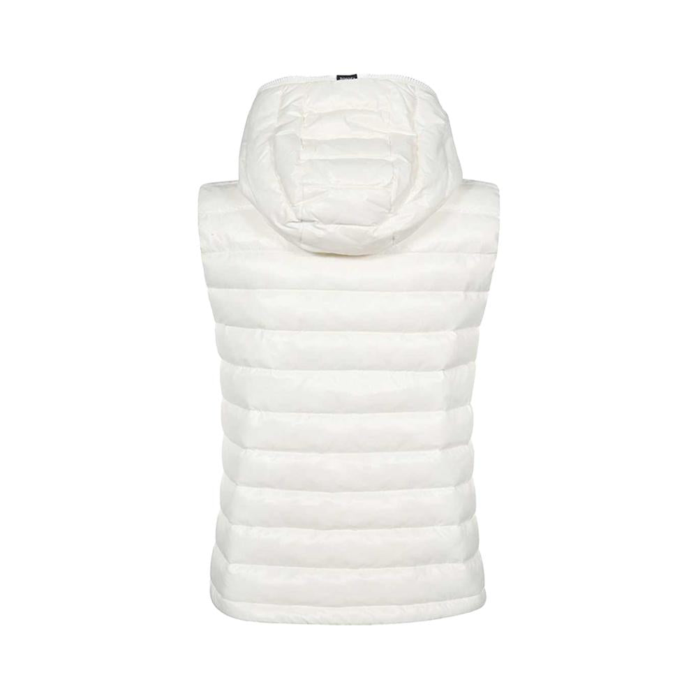 Duvetica White Logo Patch Hooded Down Vest