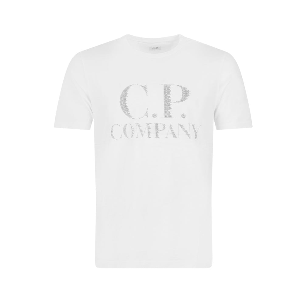 CP Company Logo Print Short Sleeve T-Shirt White Men