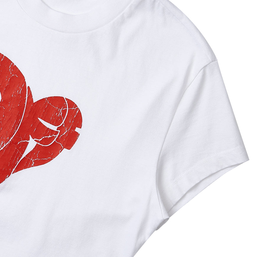 OFF WHITE Heart Logo Print Short Sleeve T-Shirt White
