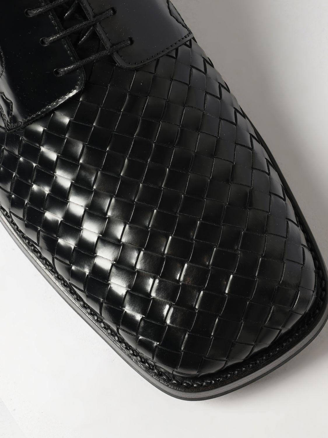 Bottega Veneta Black Leather Oxford Dress Shoes