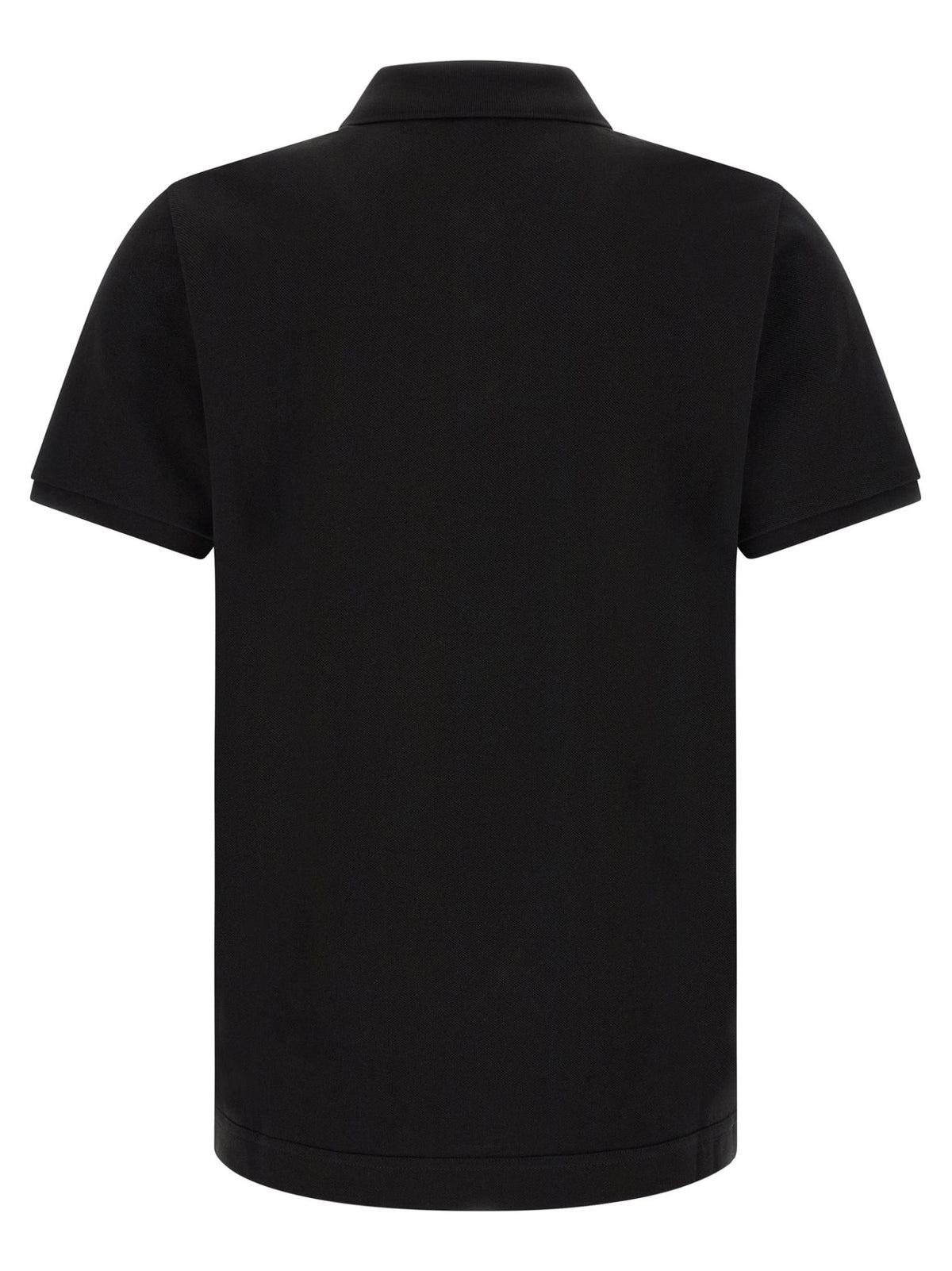 Moncler Black Cotton Short Sleeve Polo Shirt for Men