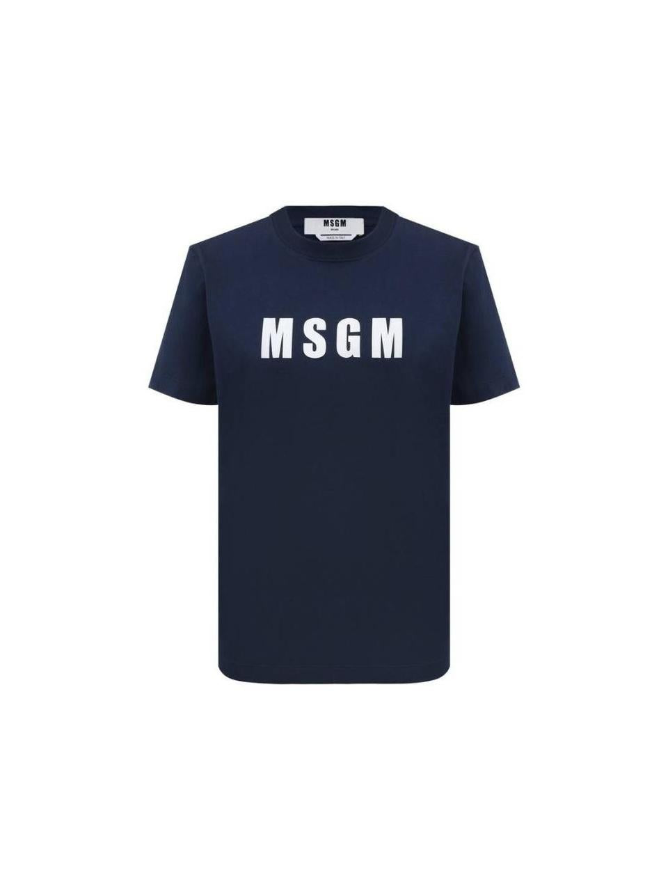 MSGM Logo Print Short Sleeve T-Shirt 3641MDM92 247002 89