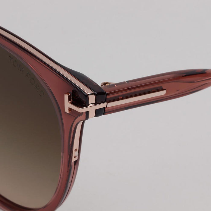 TOM FORD Brown Round Asian Fit Unisex Sunglasses