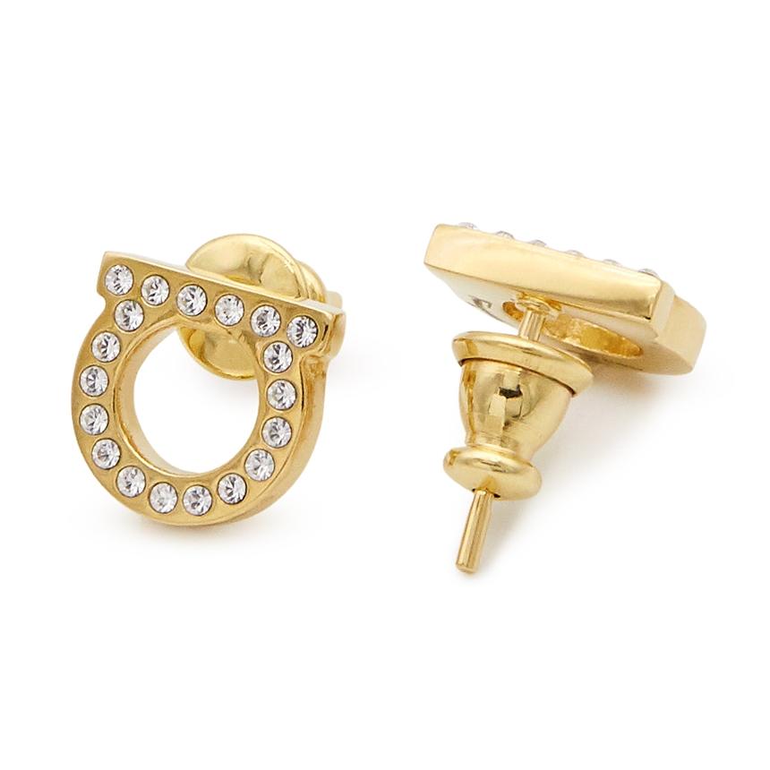 Ferragamo Gancini Crystal Small Women's Earrings 0123 001 0696576