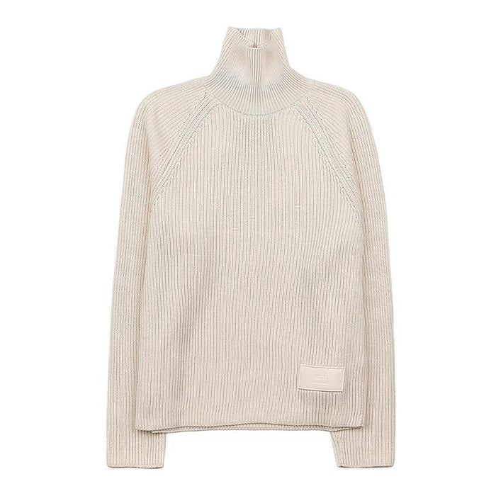 AMI Men's Logo Patch Turtleneck Knit Sweater HKS424 KN0031 185