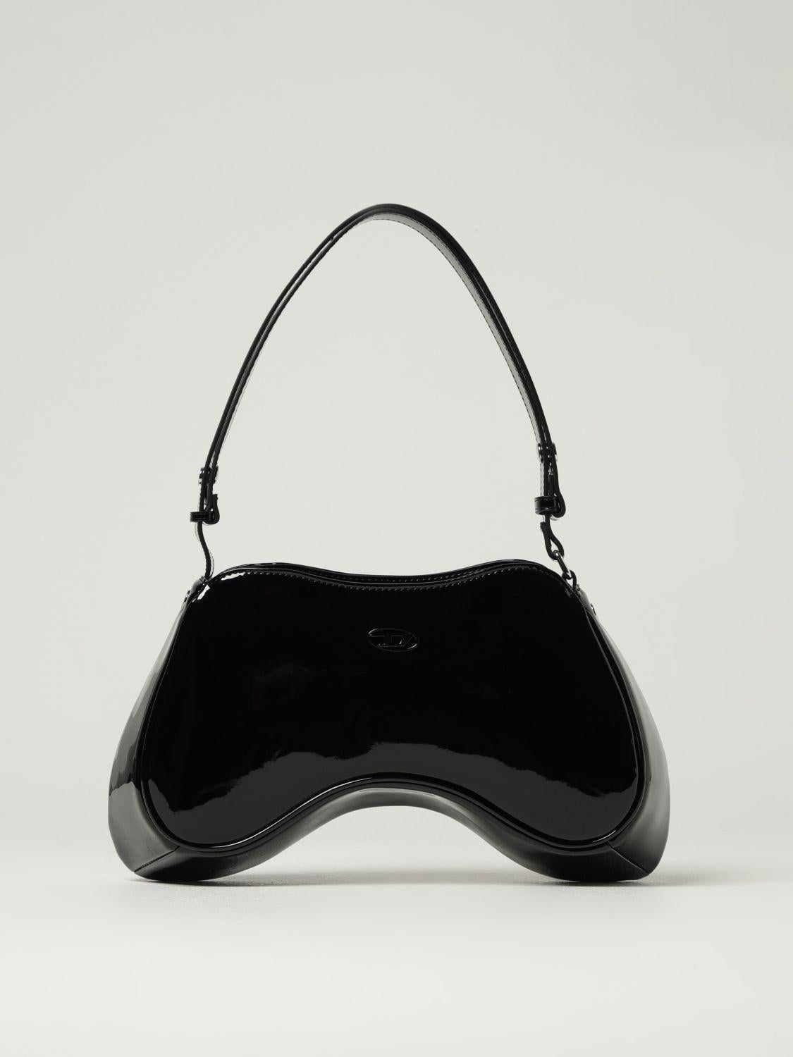 DIESEL Black Leather Shoulder Bag