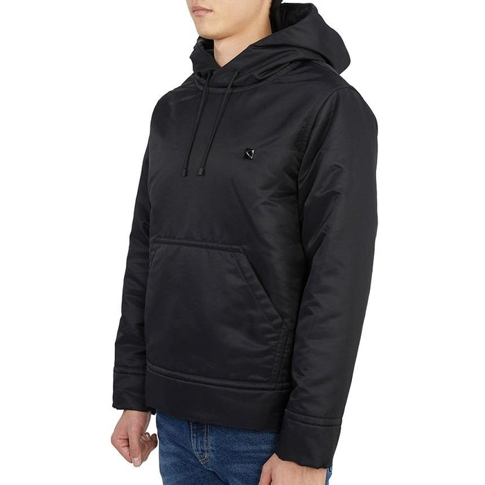VALENTINO Studded Black Slim Fit Hooded Padded Sweatshirt