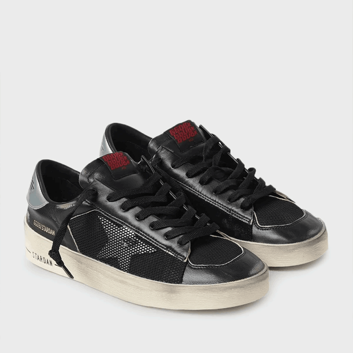 GOLDEN GOOSE Mesh Star Low-Top Sneakers Men White Black